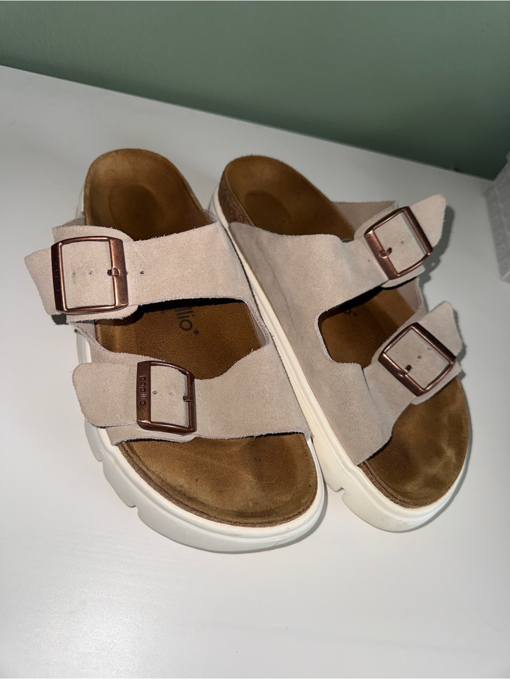 Birkenstock Arizona Chunky Suede Leather Sandals